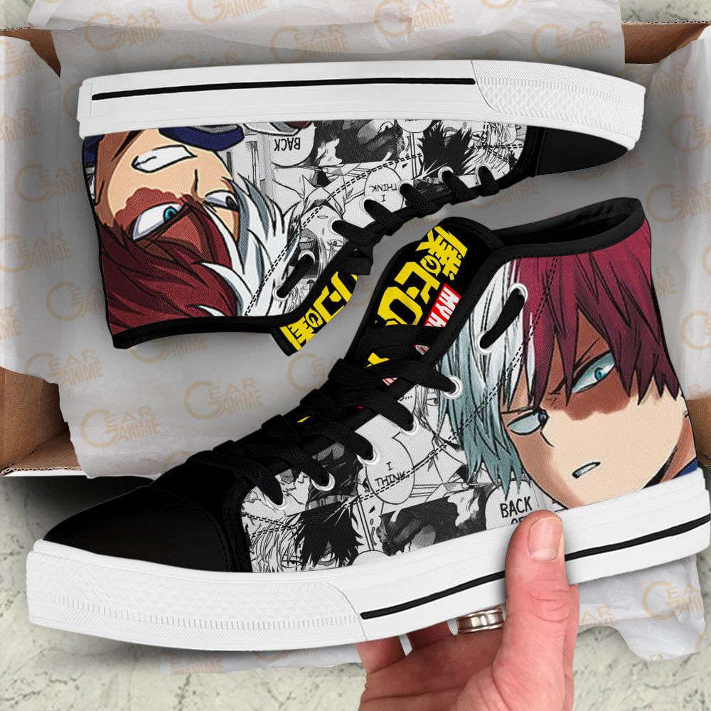 Shoto Todoroki High Top Shoes Custom My Hero Academia Anime For Fans