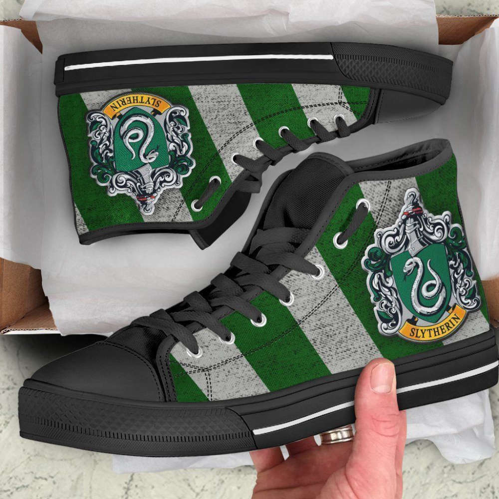 Slytherin High Top Shoes Custom For Fans Harry Potter