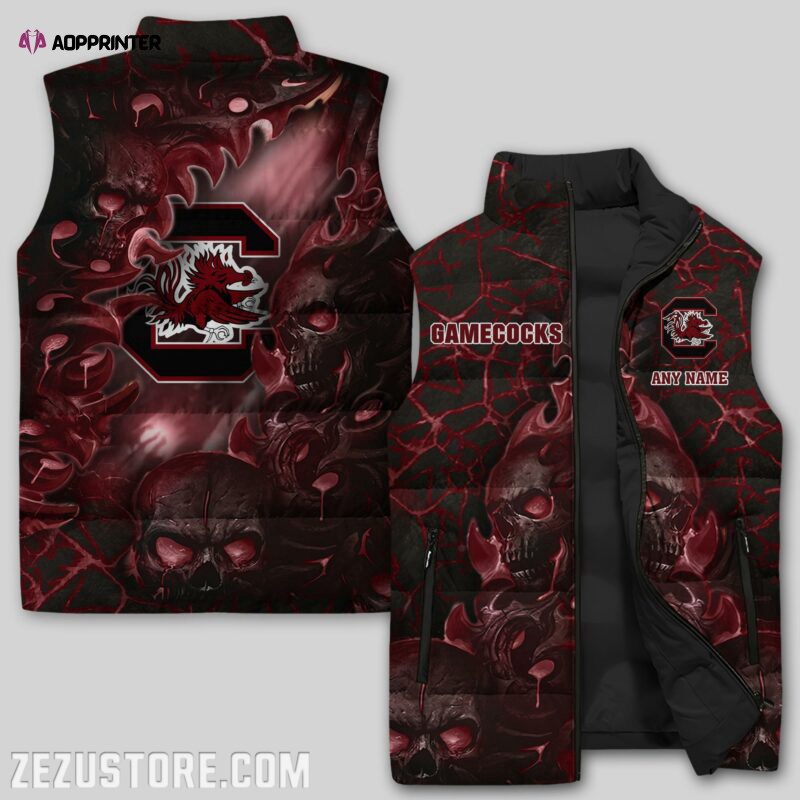 South Carolina Gamecocks Sleeveless Puffer Jacket Custom For Fans Gifts