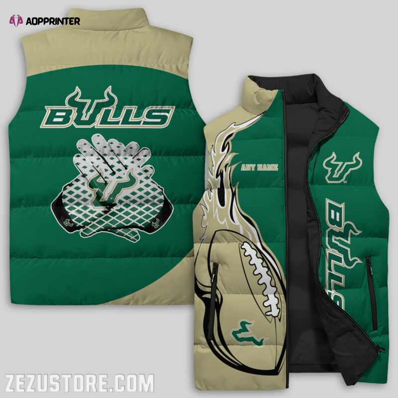 South Florida Bulls NCAA Sleeveless Puffer Jacket Custom For Fans Gifts