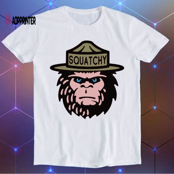 Squatchy Sasquatch Camping Bigfoot National Park Funny Gift T Shirt E703