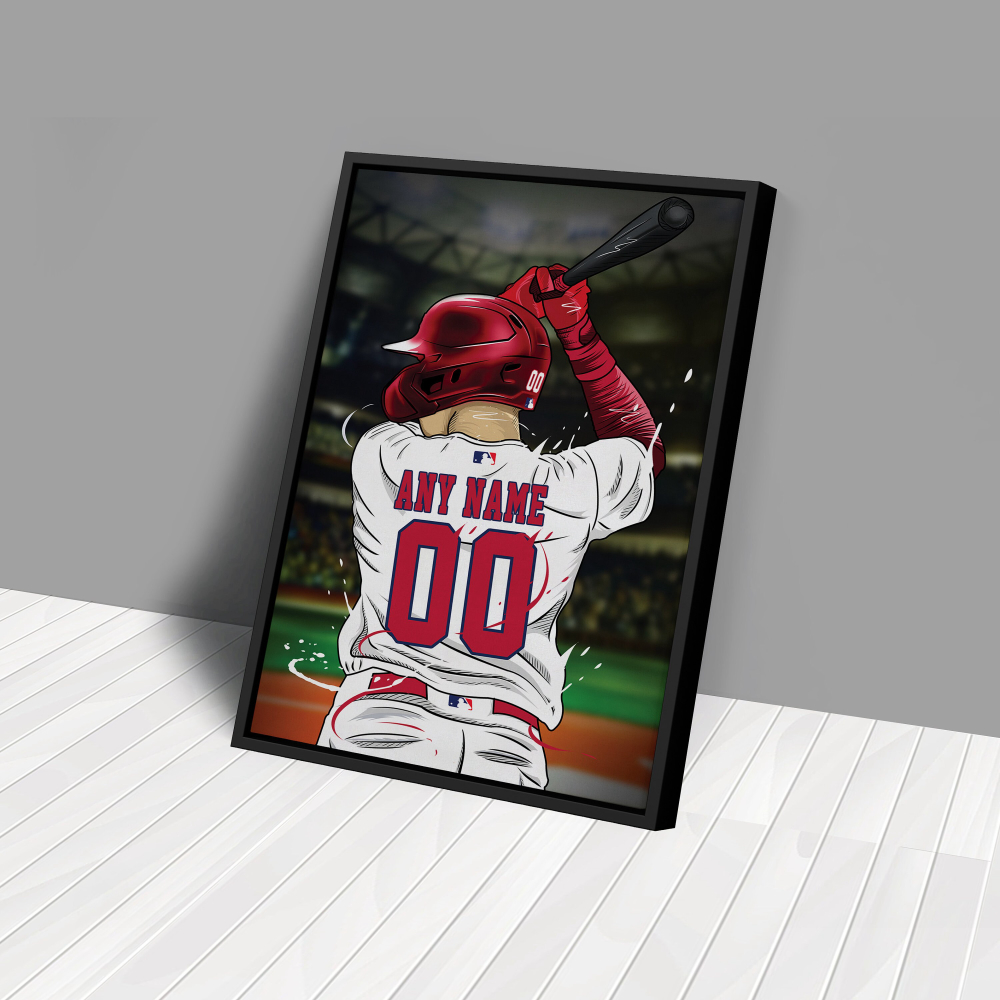 St. Louis Cardinals Jersey MLB Personalized Jersey Custom Name and Number Canvas Wall Art Print Home Decor Framed Poster Man Cave Gift