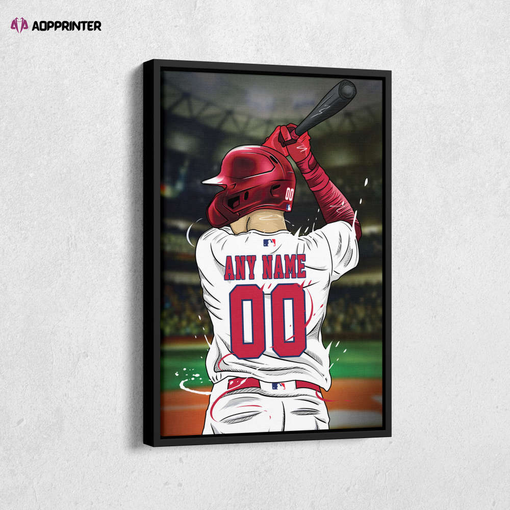 St. Louis Cardinals Jersey MLB Personalized Jersey Custom Name and Number Canvas Wall Art Print Home Decor Framed Poster Man Cave Gift