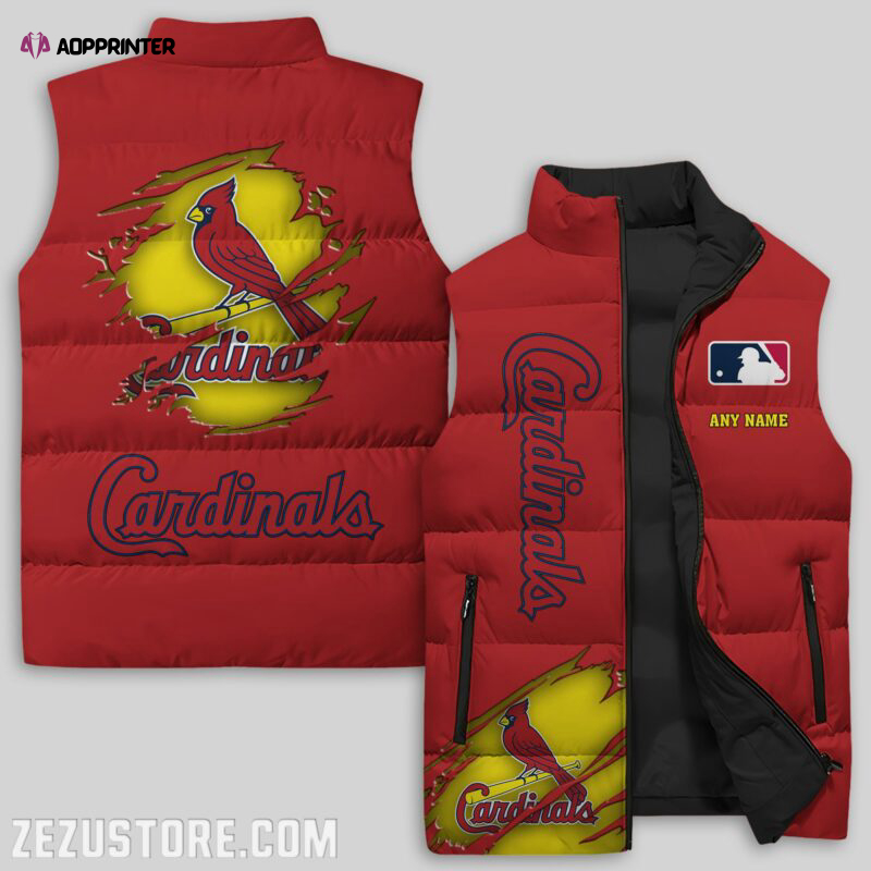 St. Louis Cardinals MLB Sleeveless Puffer Jacket Custom For Fans Gifts