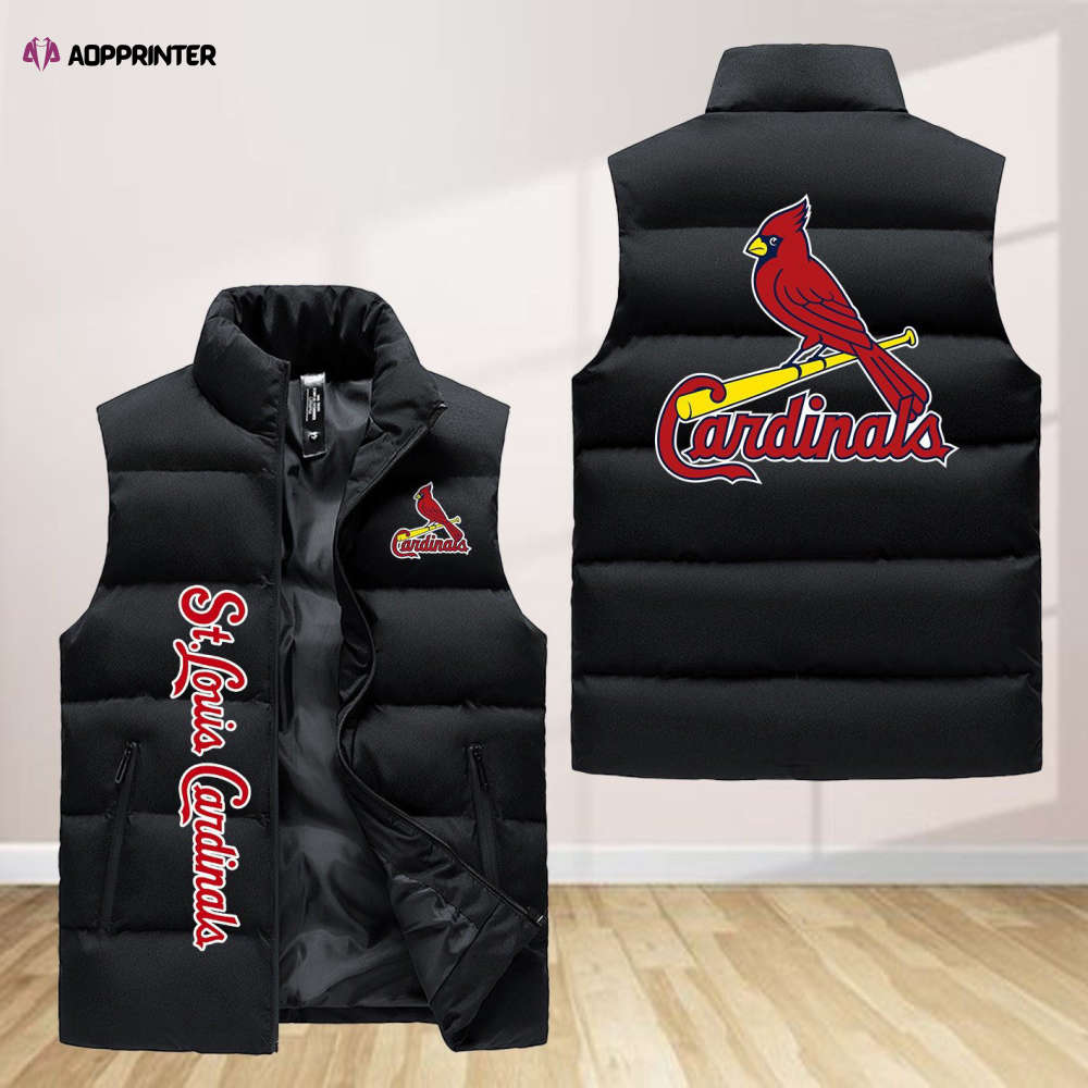 St. Louis Cardinals Sleeveless Puffer Jacket Custom For Fans Gifts