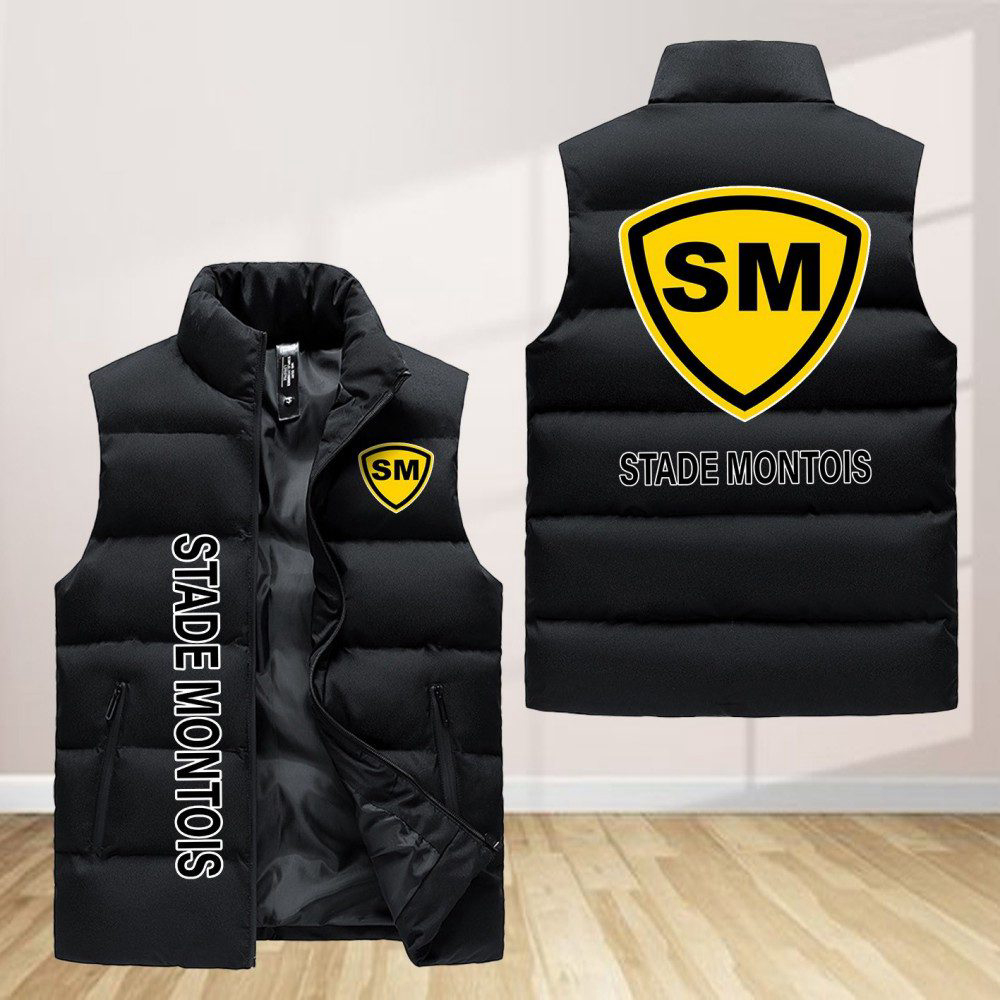 Stade Montois Rugby Sleeveless Puffer Jacket Custom For Fans Gifts