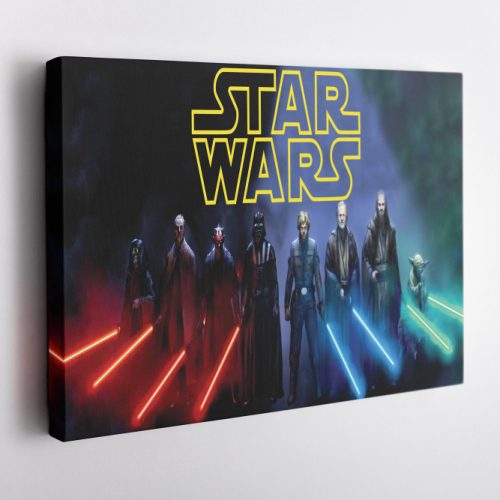 Star Wars Sith Jedi Masters Poster Canvas Unique Design Wall Art Print Hand Made Ready to Hang Custom Design