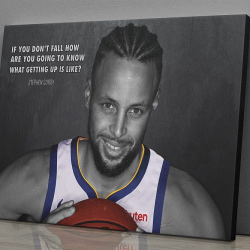 Stephen Curry Quote Poster Golden State Warriors Canvas Unique Design Wall Art Print Hand Made Ready to Hang Custom Design
