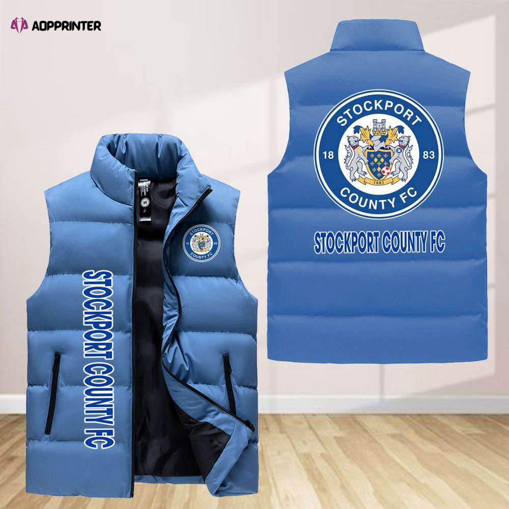 Stockport County F.C Sleeveless Puffer Jacket Custom For Fans Gifts