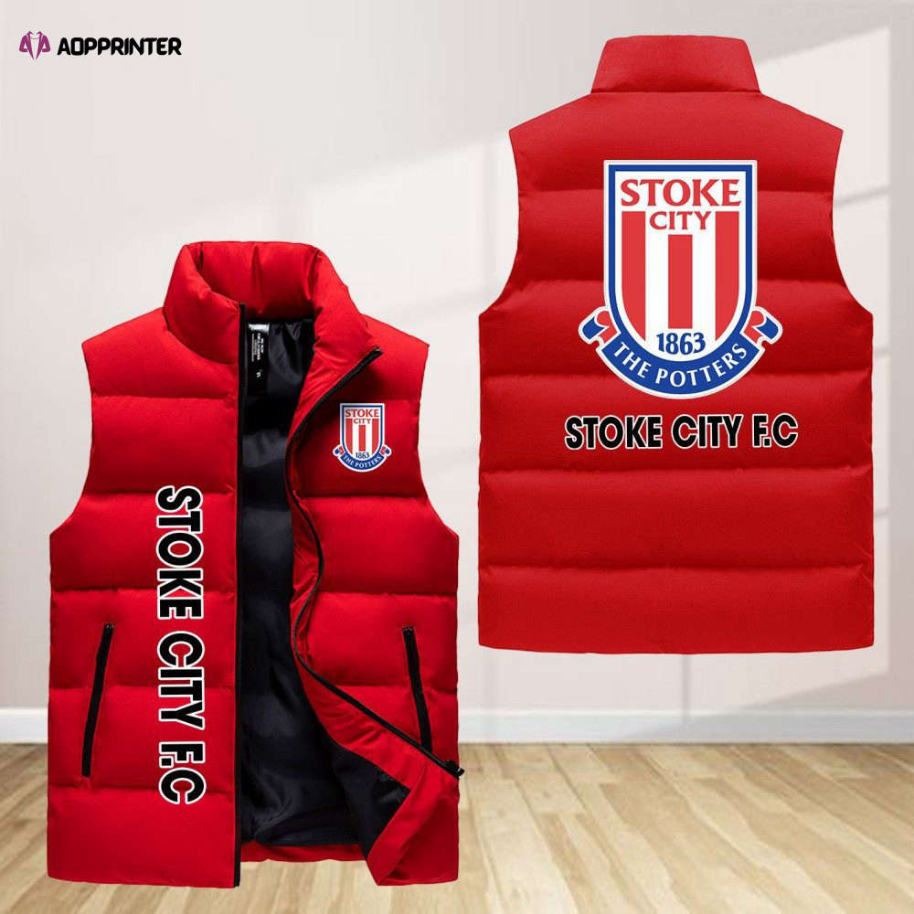 Stoke City F.C Sleeveless Puffer Jacket Custom For Fans Gifts