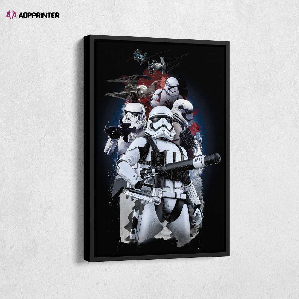 Stormtroopers Poster Star Wars Art Canvas Wall Art Print Home Decor Framed Poster Gift for Kids