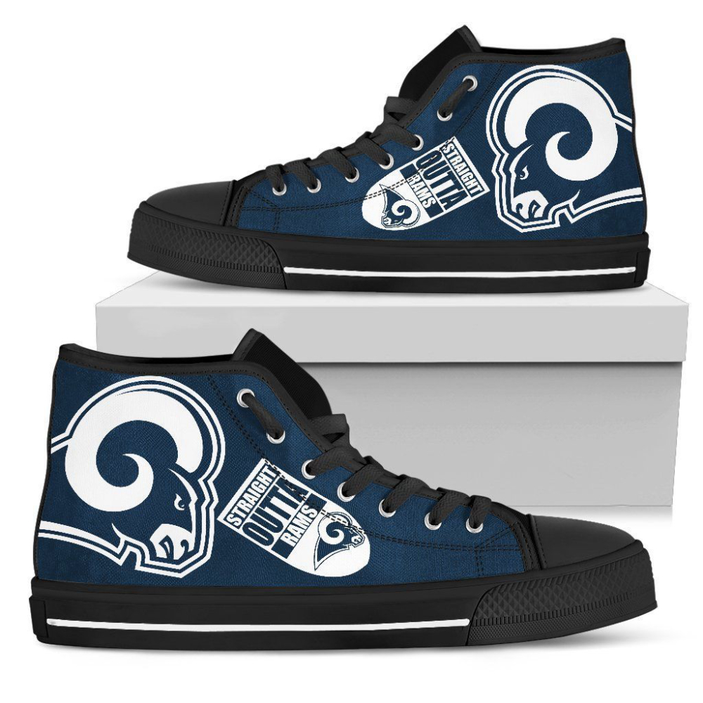 Straight Outta Los Angeles Rams NFL Custom Canvas High Top Shoes HT1135