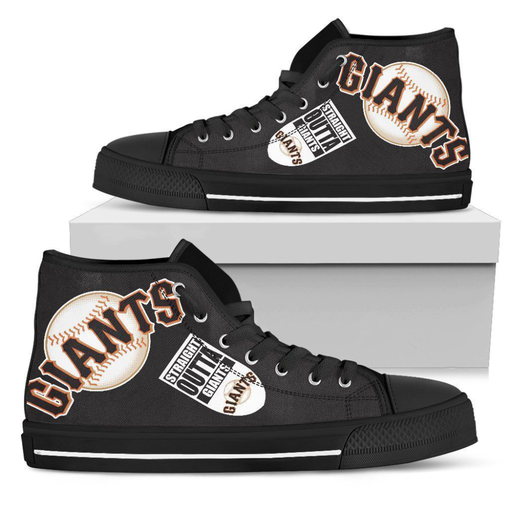 Straight Outta San Francisco Giants MLB Custom Canvas High Top Shoes