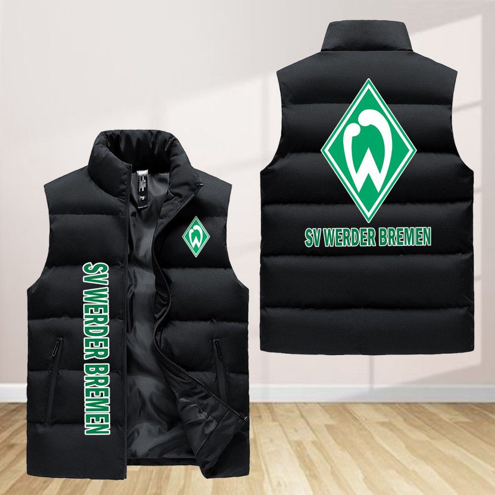 Sv Werder Bremen Sleeveless Puffer Jacket Custom For Fans Gifts