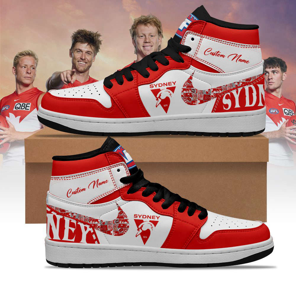 Sydney Swans AFL Personalized Air Jordan 1 Sneakers High Top For Fans