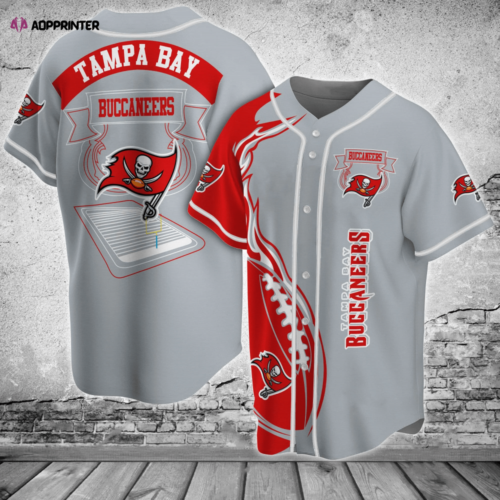 Tampa Bay Buccaneers Fan Apparel Baseball Jersey Shirt