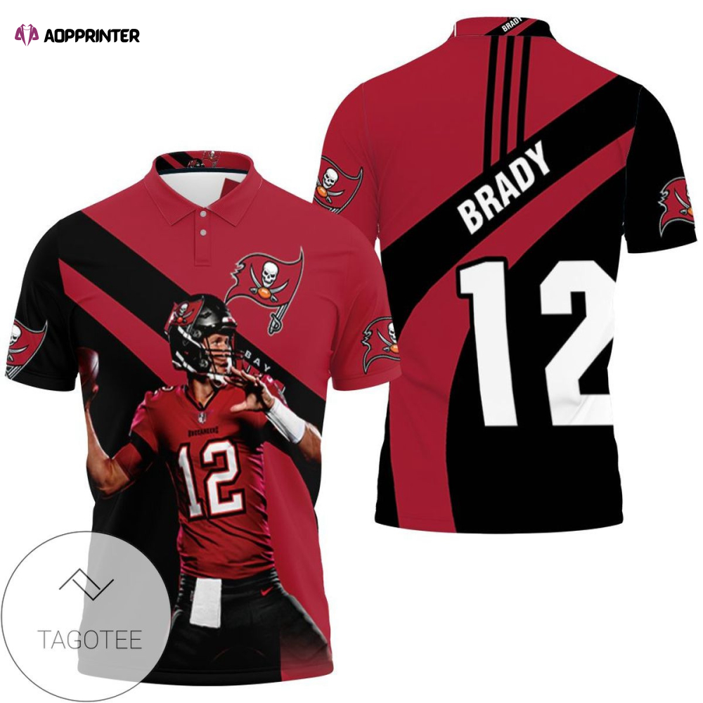 Tampa Bay Buccaneers Tom Brady Throw Ball For Fan 3d Printed All Over Print Polo Shirt