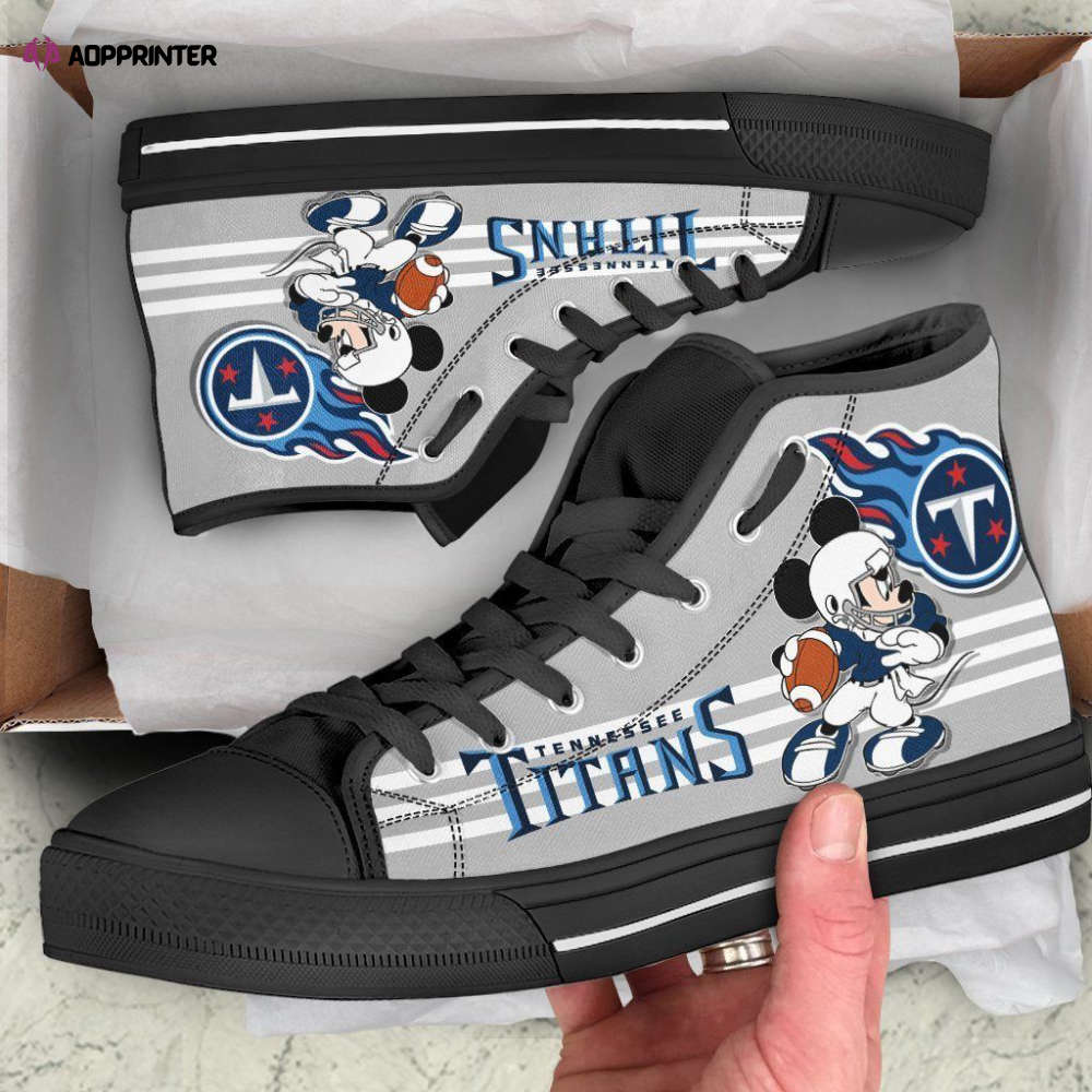 Tennessee Titans High Top Shoes Custom Mickey For Fans