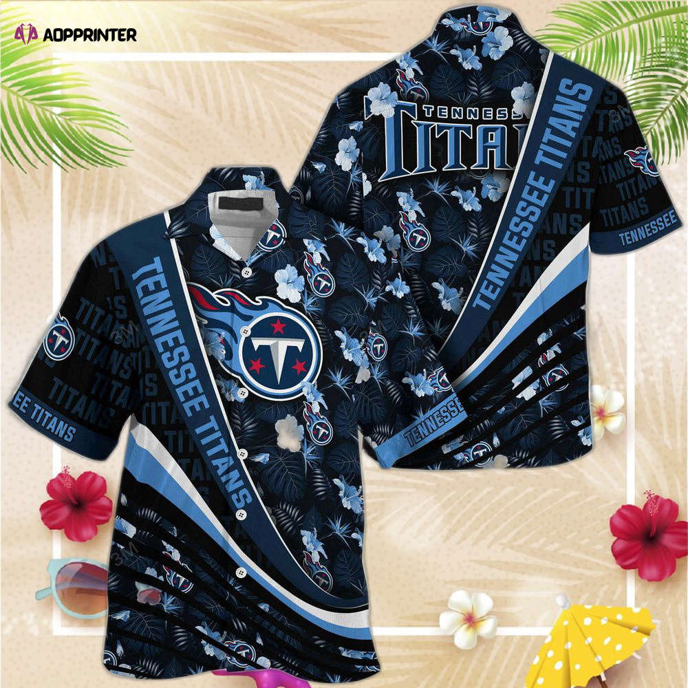 Tennessee Titans NFL Summer Hawaiian  Shirt With Tropical Flower Pattern
