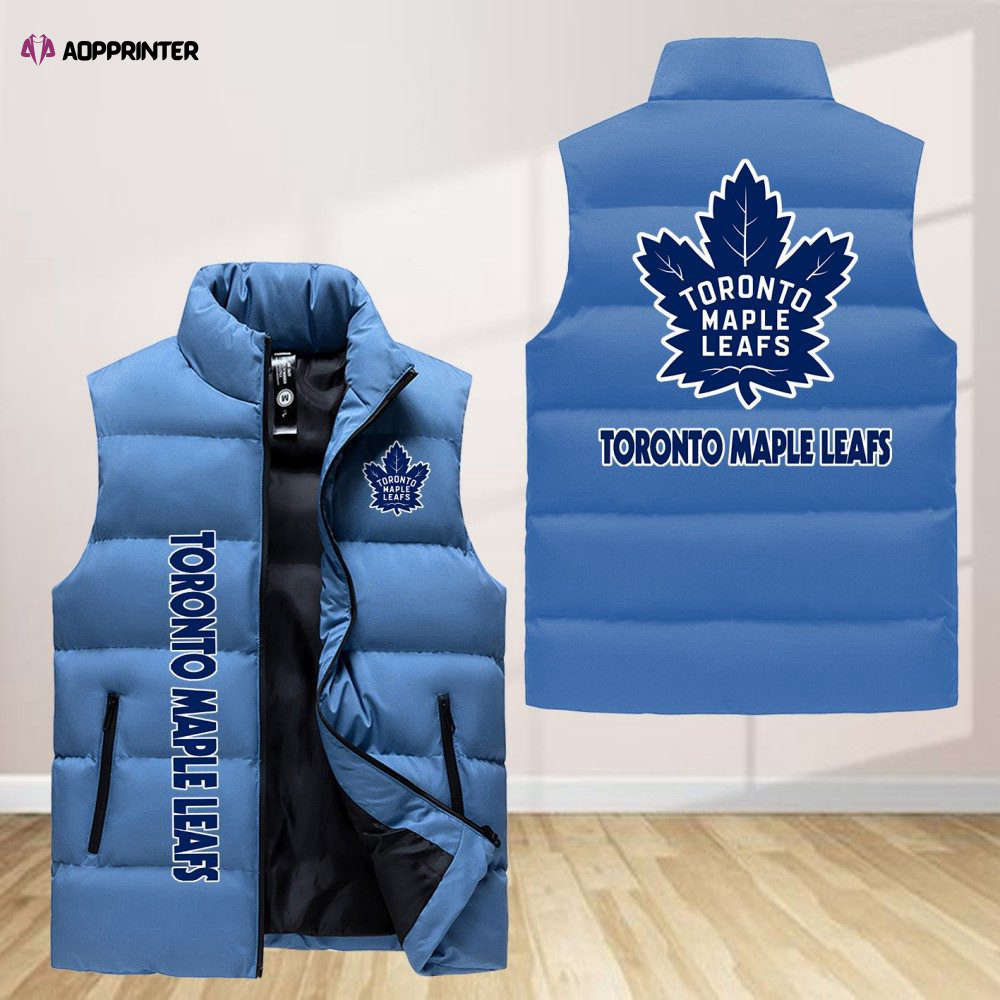 Toronto Maple Leafs Sleeveless Puffer Jacket Custom For Fans Gifts