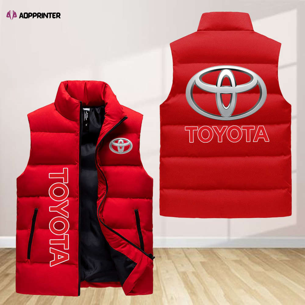 Toyota Sleeveless Puffer Jacket Custom For Fans Gifts