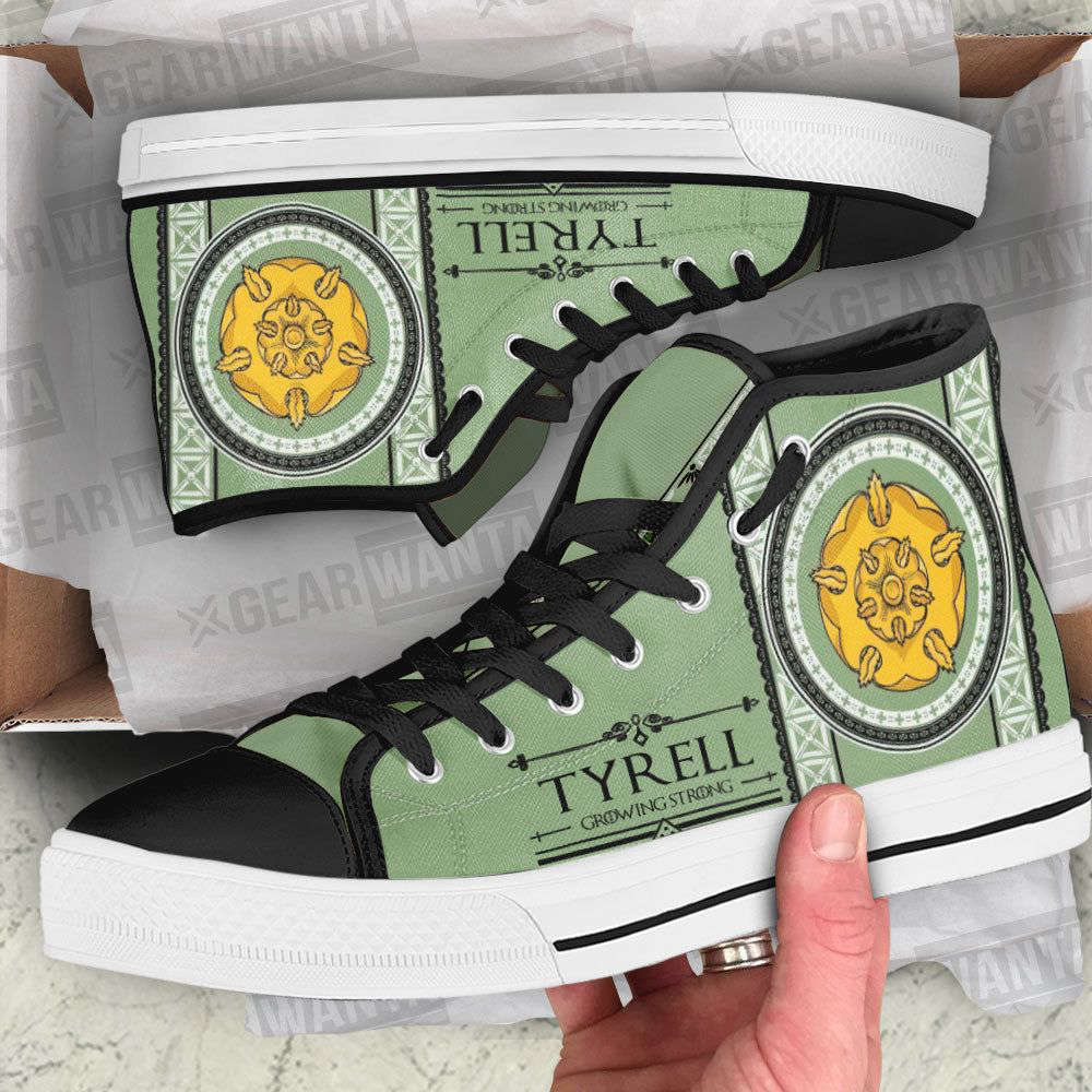 Tyrell Game Of Thrones High Top Canvas Shoes Custom For Fans