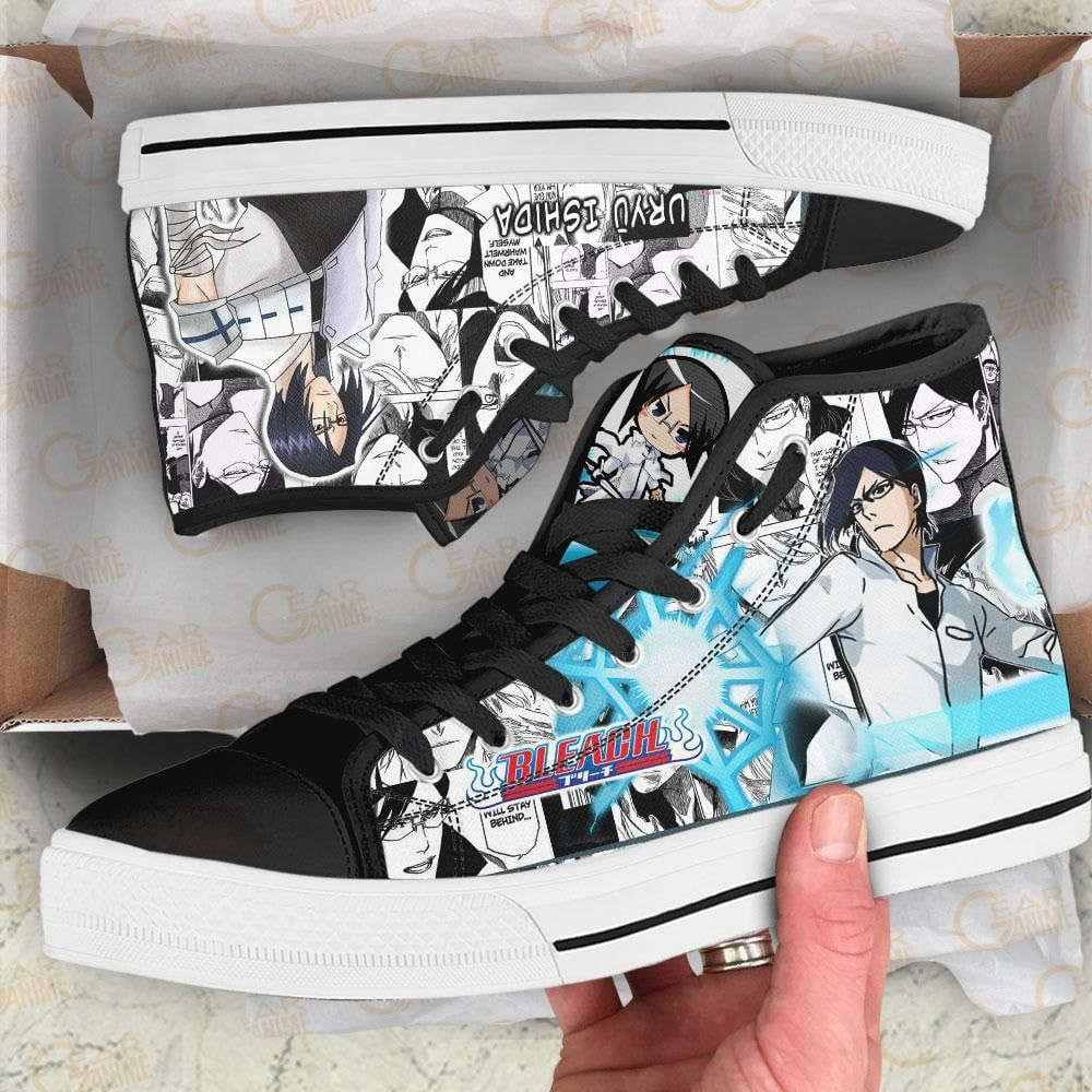 Uryu Ishida High Top Shoes Custom Bleach Anime For Fans