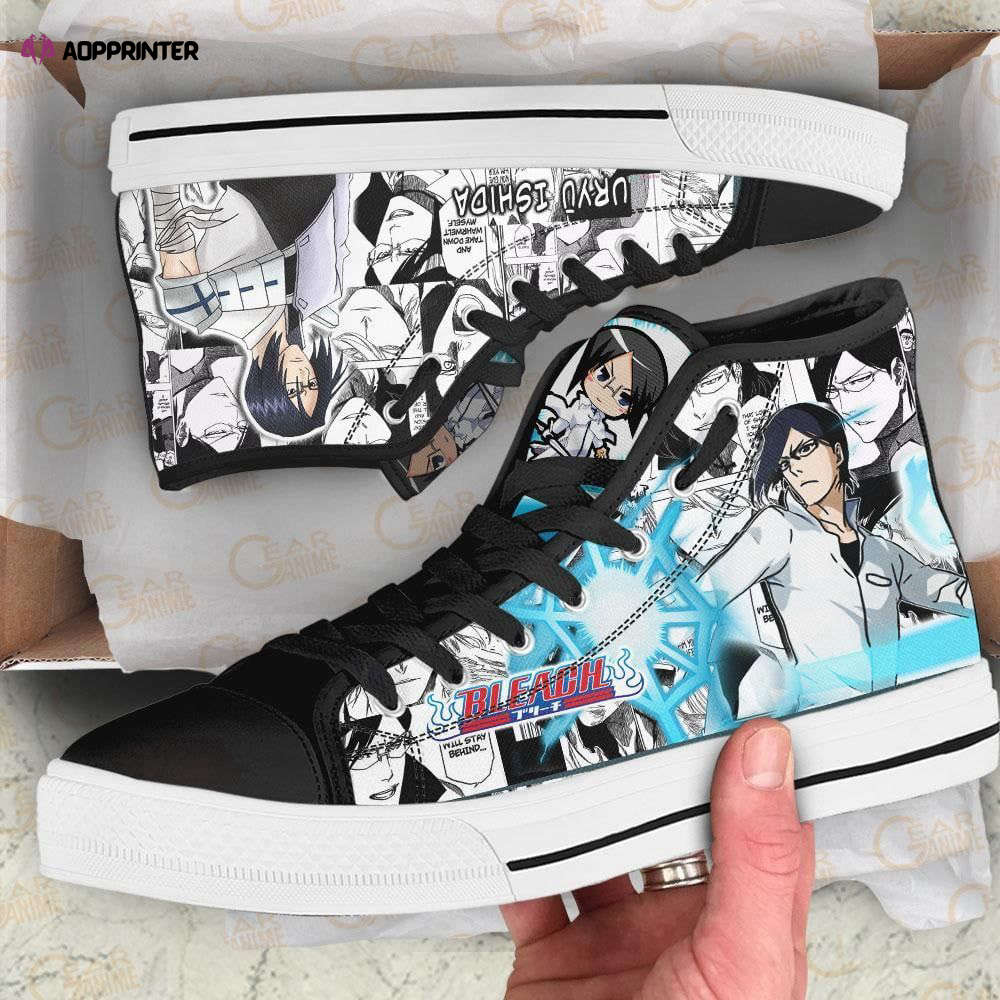 Uryu Ishida High Top Shoes Custom Bleach Anime For Fans