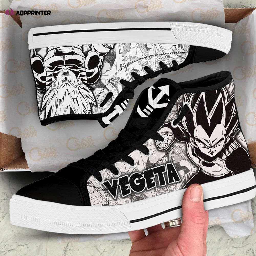 Vegeta High Top Canvas Shoes Custom Dragon Ball Manga For Fans