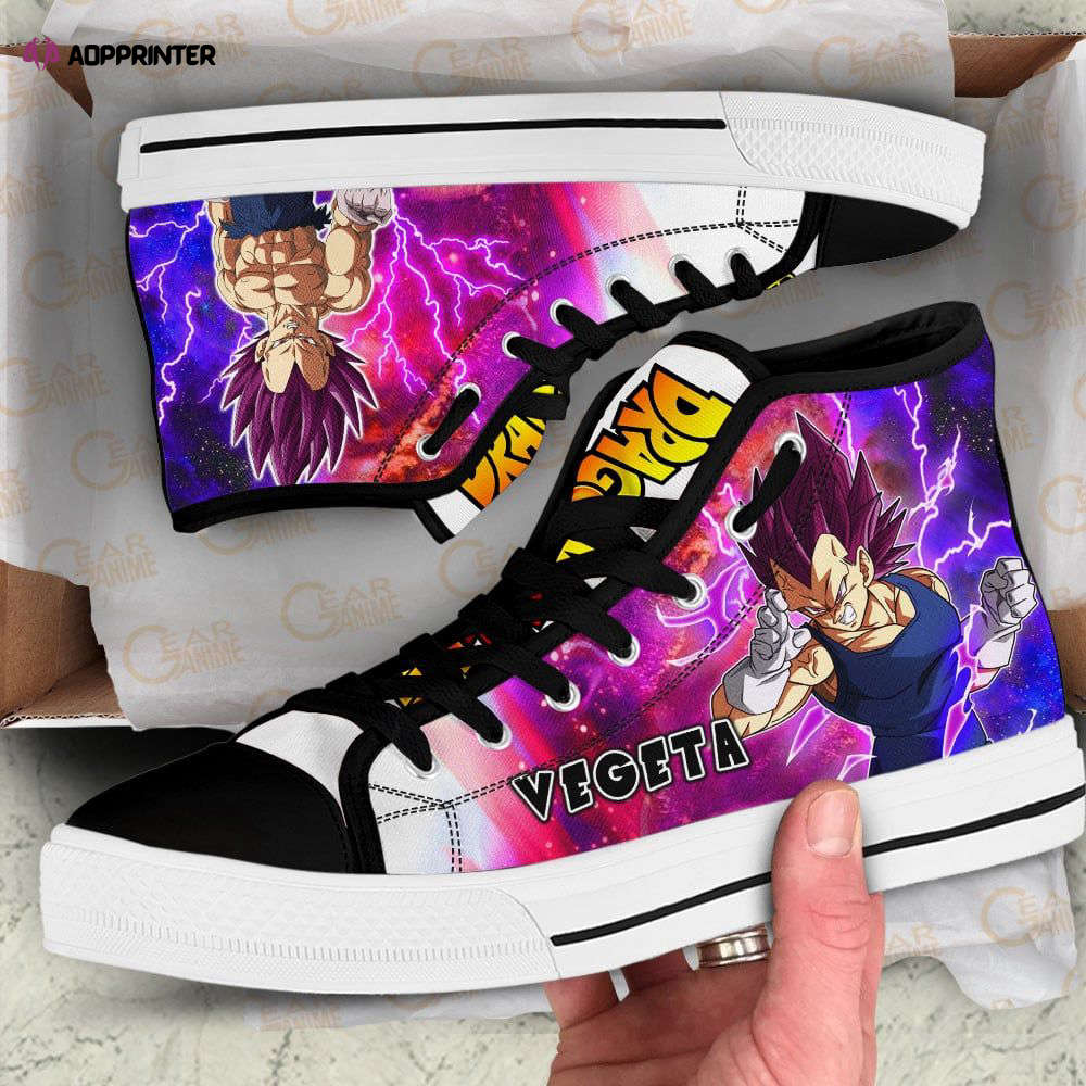 Vegeta Ultra Ego High Top Canvas Shoes Custom Dragon Ball Anime For Fans