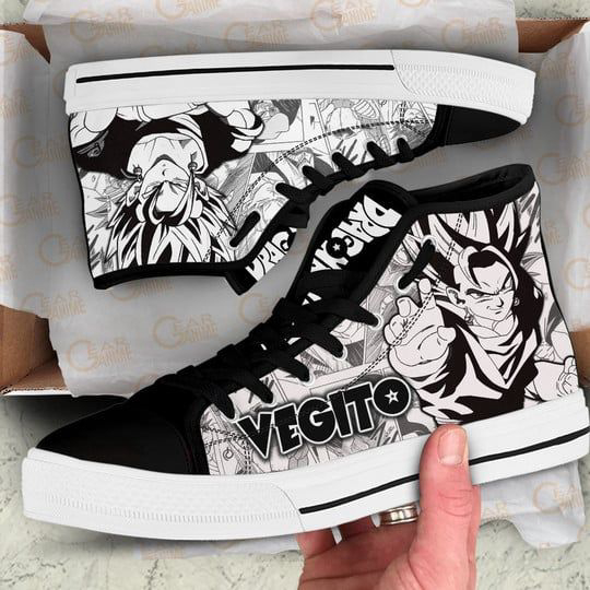 Vegito High Top Canvas Shoes Custom Dragon Ball Manga For Fans