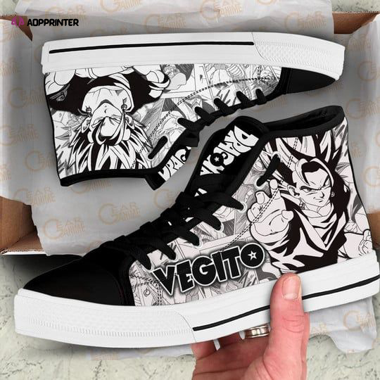 Vegito High Top Canvas Shoes Custom Dragon Ball Manga For Fans