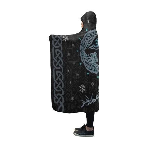 Viking Hooded Blanket – Fenrir Wolf PL085