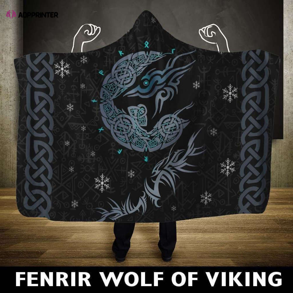 Viking Hooded Blanket – Fenrir Wolf PL085