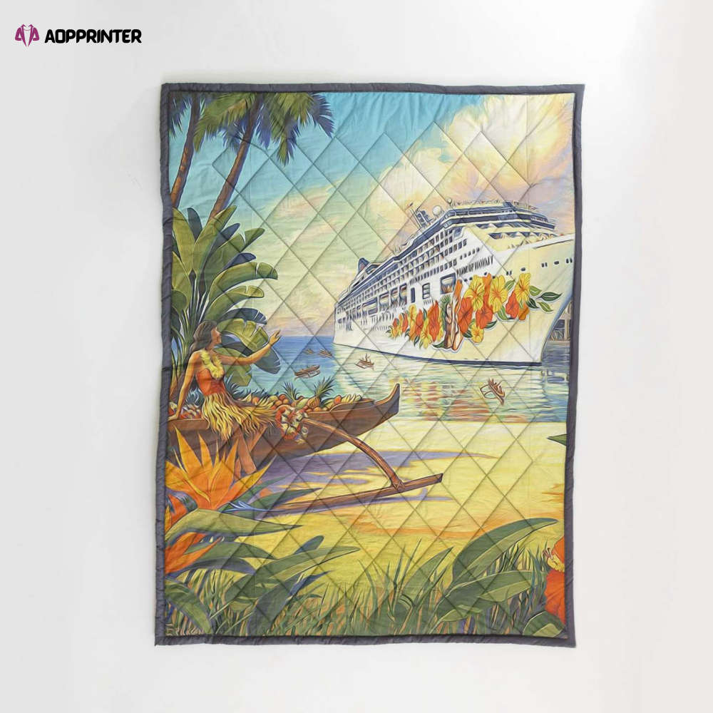 Vintage Hawaii Quilt Blanket – AH – J4