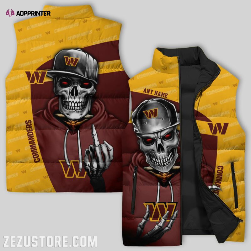 Washington Commanders NFL Sleeveless Puffer Jacket Custom For Fans Gifts