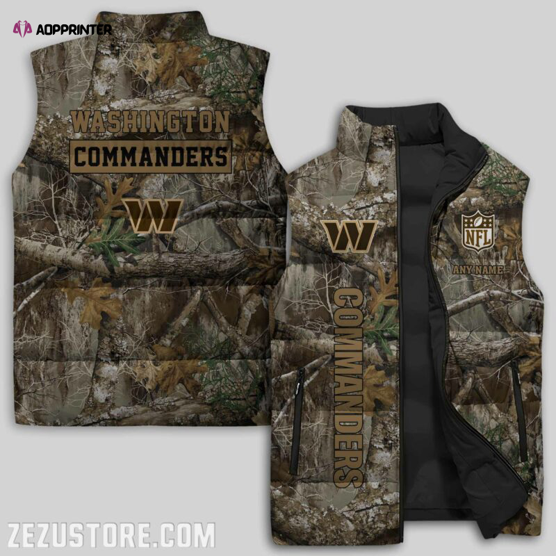 Washington Commanders NFL Sleeveless Puffer Jacket Custom For Fans Gifts