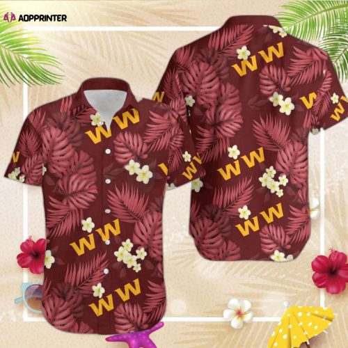 Washington Football Team Skull and Hibiscus Flower NFL Gift For Fans