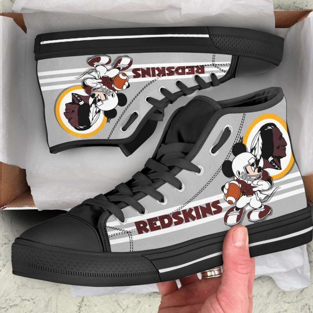 Washington Redskins High Top Shoes Custom Mickey For Fans