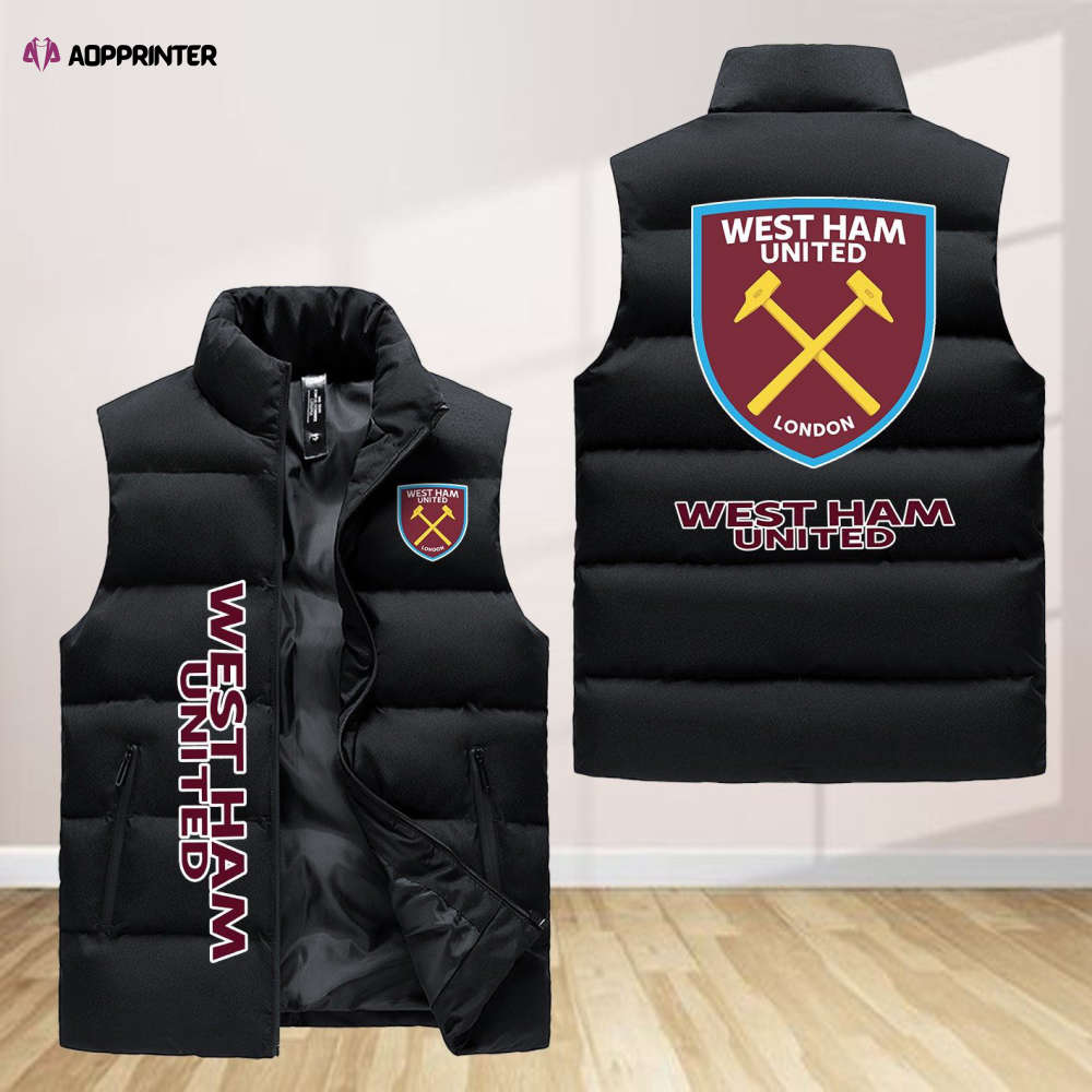 West Ham United F.C Sleeveless Puffer Jacket Custom For Fans Gifts