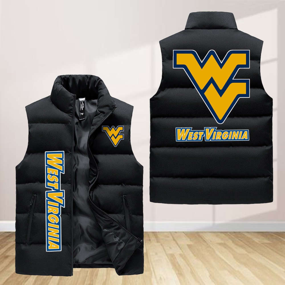 West Virginia Mountaineers Sleeveless Puffer Jacket Custom For Fans Gifts