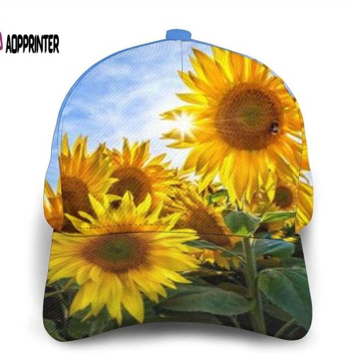 Yellow Sunflowers Sunflower Adjustable Snapback Unisex 3D Printing Baseball Cap Trucker Hats