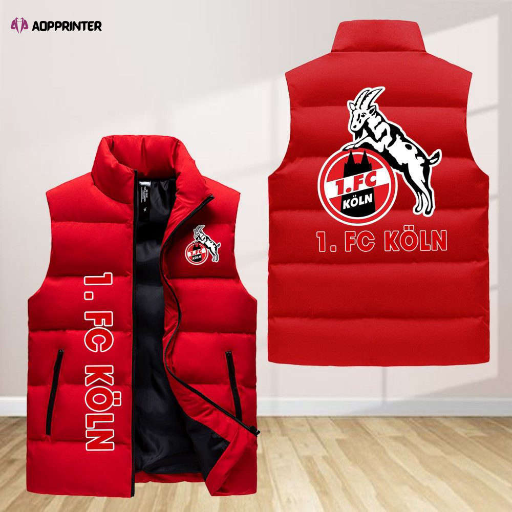 1. Fc Koln Sleeveless Puffer Jacket Custom For Fans Gifts