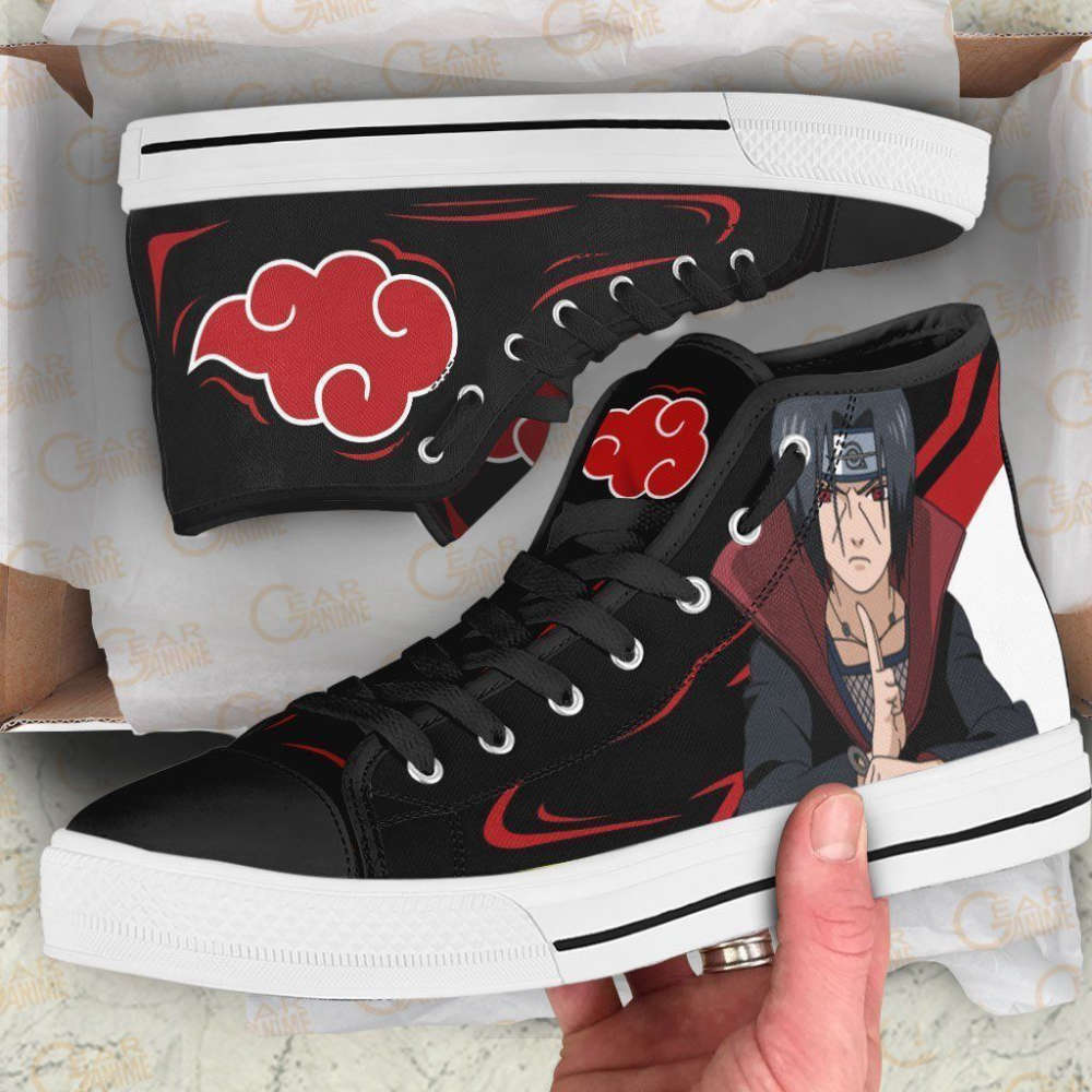 Akatsuki Itachi Emblem High Top Shoes Custom Naruto Anime For Fans