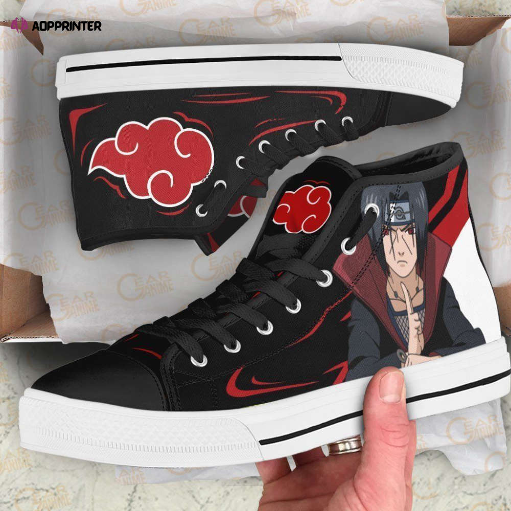 Akatsuki Itachi Emblem High Top Shoes Custom Naruto Anime For Fans