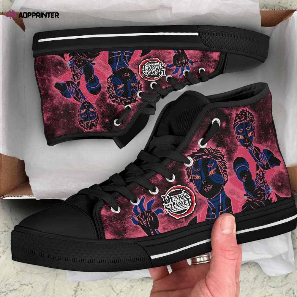 Akaza High Top Shoes Custom For Fans Demon Slayer Anime