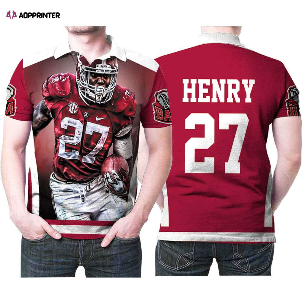 Alabama Crimson Tide Derrick Henry 27 Great Player Football 3d Designed Allover Gift For Alabama Fans Polo Shirt Gift for Fans Shirt 3d T-shirt