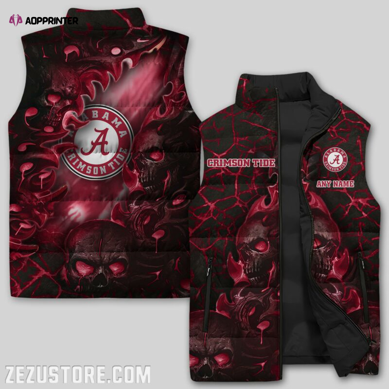 Alabama Crimson Tide NCAA Sleeveless Puffer Jacket Custom For Fans Gifts