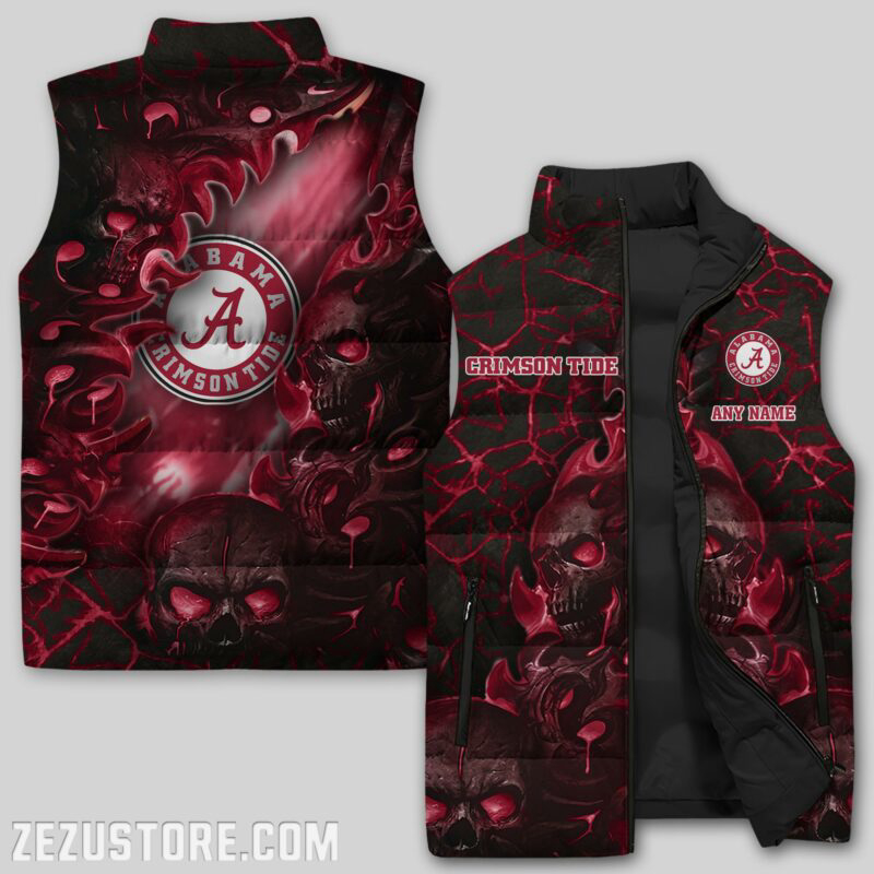 Alabama Crimson Tide Sleeveless Puffer Jacket Custom For Fans Gifts