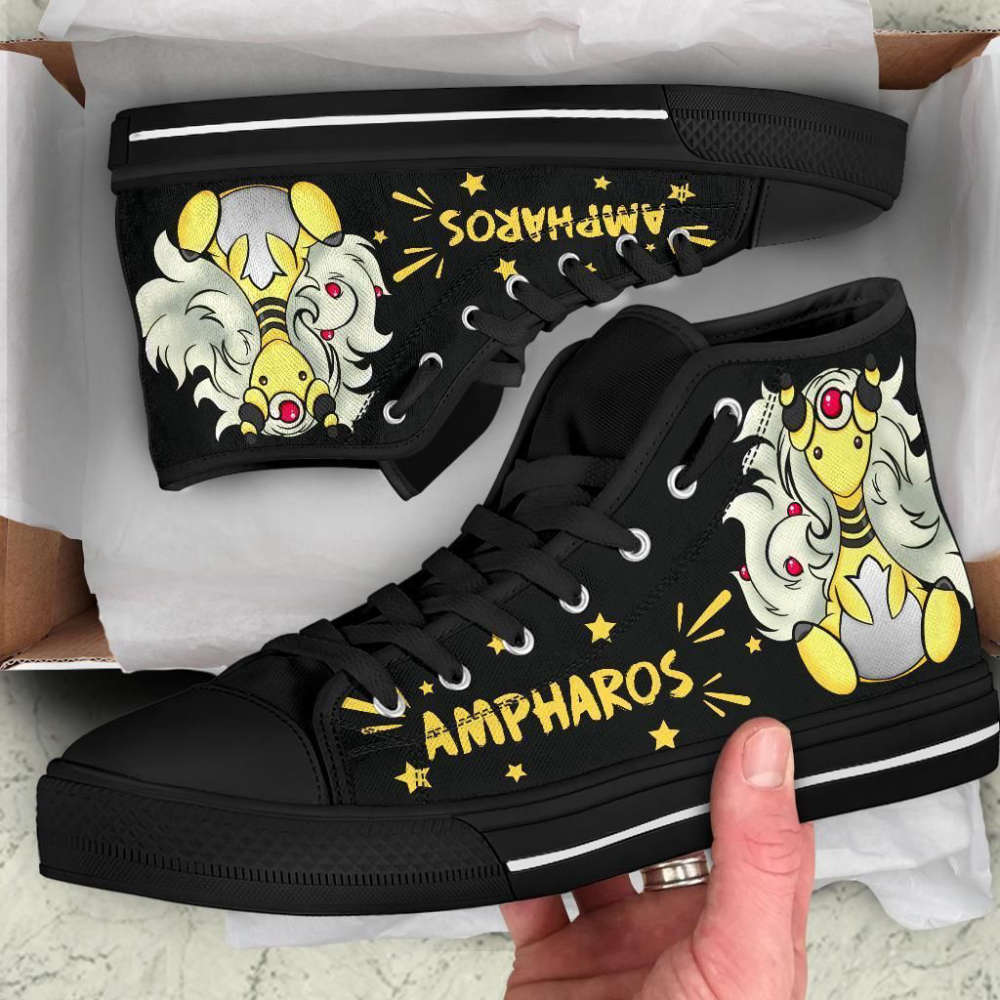Ampharos High Top Shoes Custom For Fans Pokemon